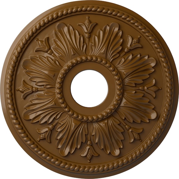Ekena Millwork Edinburgh Ceiling Medallion (Canopies up to 5 1/8"), 18 1/8"OD x 3 1/2"ID x 2 3/4"P, Smokey Topaz CM18ED1STF - main